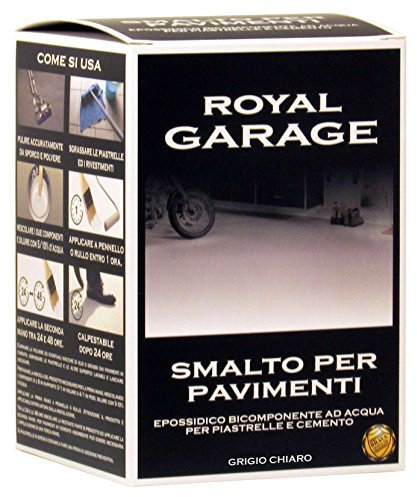 Brava RGZC7 Royal Garage Smalto per Pavimenti Epossidico all'Acqua, Grigio Chiaro, 750 ml