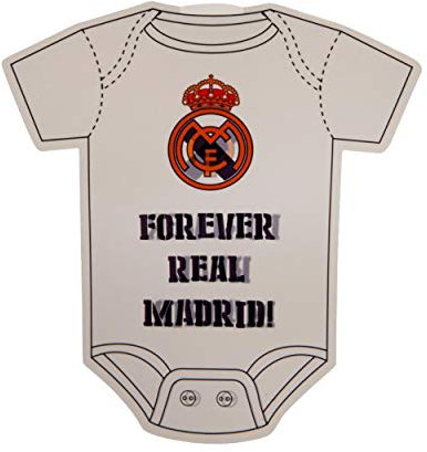Real Madrid CFBaby On Board Placca (Taglia unica) (Bianco, Nero, Rosso)
