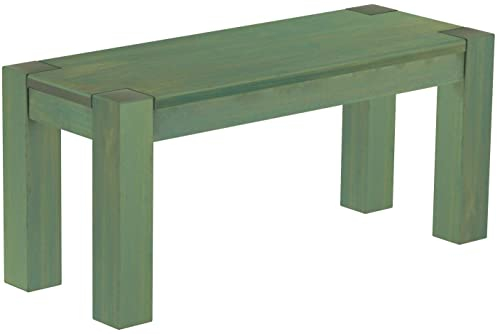 Sitzbank 100 cm Rio Kanto Bambus mintgruen Pinie Massivholz Esszimmerbank Küchenbank Holzbank - Größe und Farbe wählbar Brasilmöbel