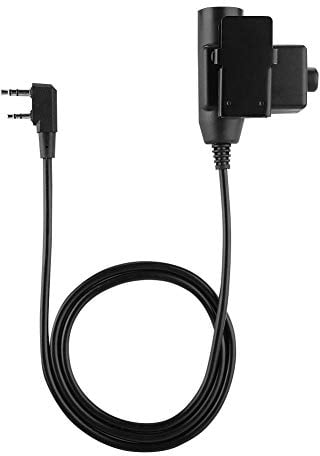 U94 PTT Cable, Military Adapter Mobile Version U94 Type Noise Reduce Headsets PTT for 2 pin BAOFENG UV5R 2-Way Radio, TYT F8, MML UV100.