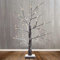 LED Christmas Tree Snow Effect Miniature 60cm 24 Warm Lights Indoor Birch Tree Brown Mains and Battery Operated TREE04-JH