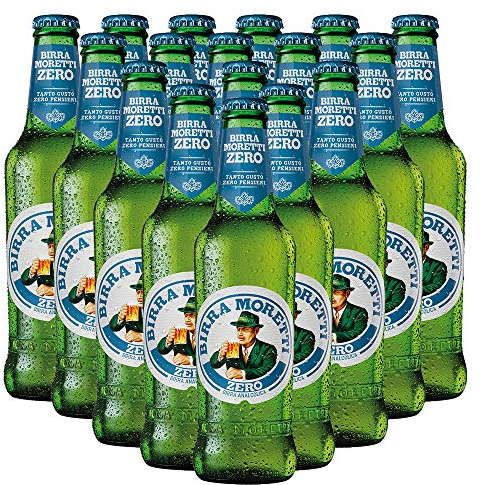 Birra Analcolica Moretti Zero | Lager Italiana | 0 Alcol | 24 Bottiglie 33cl