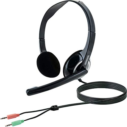 SCHWAIGER HS1000 Headset mit Mikrofon Computerheadset Kopfhörer Over-Ear-Headset OverEar Videotelefonie Homeoffice Telefonie schwarz