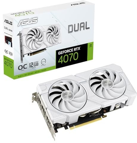 ASUS GeForce RTX 4070 Dual EVO OC White (12GB GDDR6X/PCI Express 4.0/2550MHz/21000MHz)