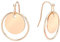 THIORA Plättchen Ohrringe Damen | Edelstahl | Minimalistisch Hängend | Ohrhänger Rund Kreis (Rosegold)