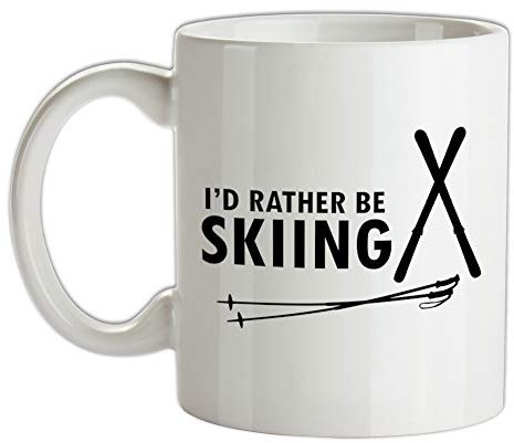 I'd Rather Be Skiing - 10oz - Ceramic Mug for Coffee/Tea