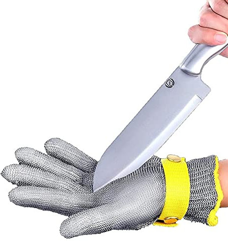 Cut Resistant Gloves Anti-cut Gloves, For Oyster Shucking,Meat Cutting And Mandolin Slicing, Wood Carving And Garden Work Safety Gloves (Size : L/24CM)