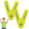 warnweste kinder,leichte kinderwarnweste V-Form,reflektorweste kinder,Warnweste Y gelb,reflektorkragen kind,sicherheitsweste Universal Größe S (DE/NL/SE/PL, Alter, Einheitsgröße, Regular, Gelb)