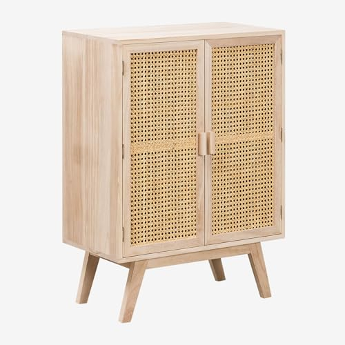 SKLUM Sideboard aus Holz mit 2 Türen Ralik Design Braun Natur
