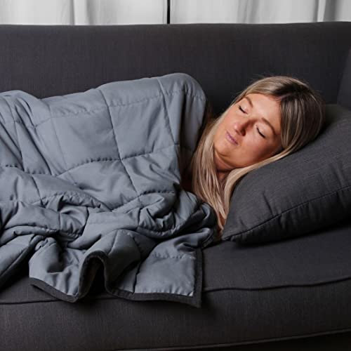 your GEAR Therapiedecke 6 oder 9 kg schwere Gewichtsdecke aus Baumwolle oder Mikro-Velours für Erwachsene 135x200 cm, beruhigende Anti-Stress Tagesdecke, Bettdecke Como 6 kg