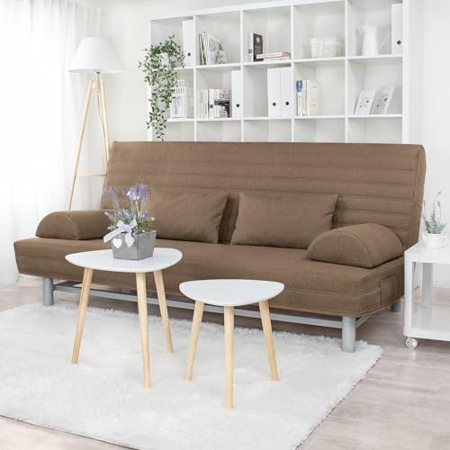 Dagra Gesteppter Bezug für Beddinge 3-er Bettsofa Streifen (Brown L03)