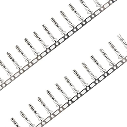 risingsaplings 200pcs Female Pins Connector 2.54mm / 0.1inch Pin Crimp Terminal for Dupont Jumper Wire Cable