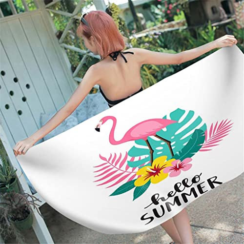 HNHDDZ Strandtücher - Tropical Flamingo Partyzubehör Mikrofaser Schnelle trockene Wasseraufnahme Schwimmbad Stranddecke Reise Urlaub Strand Geschenk für Mädchen Frauen (Stil 1,70x140cm)