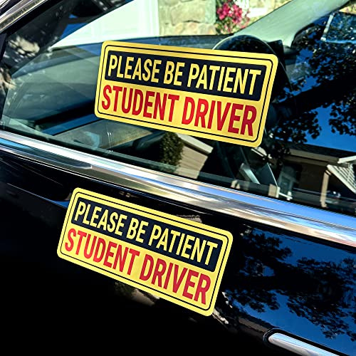 Stickios Student Driver Aufkleber – keine Magnete – entfernbare, nicht magnetische Aufkleber für Autos und Fenster – Student Driver Schilder für Autos (2 Stück)