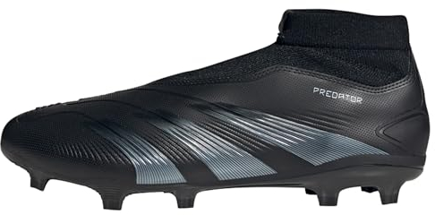 adidas Unisex Predator League Laceless Firm Ground Football Boots Fußballschuhe, Core Black/Carbon/Core Black, 47 1/3 EU