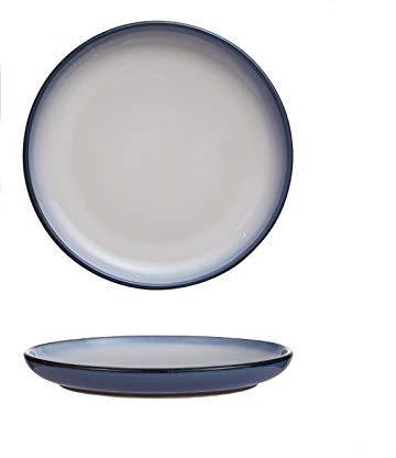 Piatti da tavola Rotondo Piatto da Bistecca per la casa Usato Elegante Dessert smaltato Piatto di Pasta Piatti da Portata da Cucina di Colori Assortiti (D 2pack)