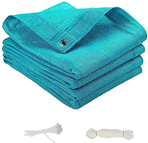 Voile d'ombrage Rectangulaire 3x6.5m Couvert Auvent Terrasse avec Trous et Serre-câbles pour pergola, extérieur poulailler Serre, Bleu