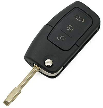 BROVACS Replacement Key Shell Compatible with FORD 3 Button Keyless Entry Flip Remote Key Case Fob SS720M