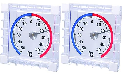Technoline Fensterthermometer, weiß, 7,5 x 2,1 x 7,5 cm, WA 1010 (Packung mit 2)