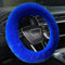 STEVE YIWU Flauschiger Lenkradbezug für Damen/Mädchen/Damen Fuzzy Lenkradbezug Winter Warm Faux Wolle Plüsch Auto Radabdeckung Pelziger Lenkradschutz Universal Fit 15 Zoll (Blau)