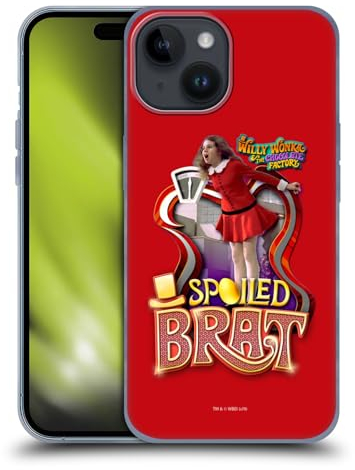 Head Case Designs Offizielle Willy Wonka and The Chocolate Factory Veruca Salz Grafiken Gelhülle [Militärischer Schutzgrad] Kompatibel Mit Apple iPhone 15 Und Kompatibel Mit MagSafe