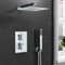 Nes Home 2 Dial 2 Way Square Concealed Thermostatic Shower Mixer,Head,Handset set Chrome