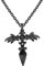 MILAKOO Edelstahl Anhänger Halskette für Frauen Schwarz Charms Link Ketten 23 Länge Lobster Clasp (Cross 2)