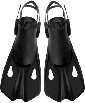 JIAHG Palme de Plongée Réglable Adulte Professionnel Palme de Natation Courte Palme de Snorkeling Voilure Longue pour Entrainement de Natation Freestyle Butterfly Short Swim Fin Swimming Flippers