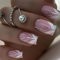 24pcs Short Square False Nails - Nude, Pink, White, Silver Glitter - Removable, Stick On, Full Cover - Women's Nail Art Accessories