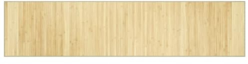 vidaXL Teppich, Bambusteppich Rechteckig, Bambusmatte rutschfest für Wohnzimmer, Läufer Küchenteppich Flurteppich, Modern, Hell Natur 70x300cm Bambus