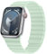 HITZEE Compatible with Apple Watch Strap 49/46/45/44/42/41/40/38mm, Soft Silicone Magnetic Band Compatible for iWatch Ultra 2 Series 10 9 8 7 SE 6 5 4 3 2 1 (38/40/41/42mm, Soft Mint)