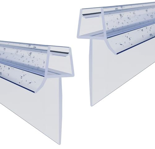 WITEN&NOCK 2er Set 80cm Duschdichtungen mit extra verlängerter Lippe Ersatzdichtung für Duschkabine Badewanneaufsatz Wasserabweiser Dichtungsprofile Duschtür Dichtung Gerade Glasstärke 8 mm