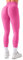 OUDOTA Sport Leggings Damen Scrunch Butt Gym Leggins Seamless High Waist Butt Lifting Yoga Hose Shape Push Up Sportleggins Damen Lang Rosa,XL