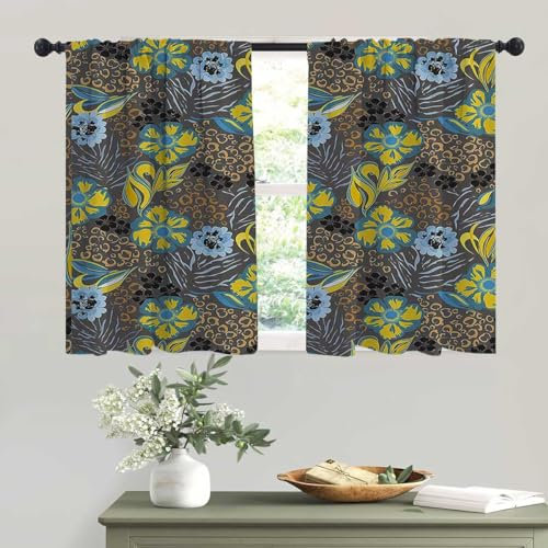 Tende astratte per piccole finestre e porte scorrevoli in vetro, 140 x 114 cm (larghezza x lunghezza)