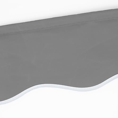 Eclipse Volant aus Polyacryl inkl. Keder, hochwertiges Markisentuch Farbe: Grau, Markisenbreite: 5.6 m Zubehör für Verschiedene Markisen als Sonnenschutz für Balkon und Terrasse