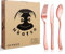 Nkaiso 120 Pièces Rose Or Réutilisables Couverts, 40 Fourchettes, Cuillères & Couteaux, Réutilisables Vaisselle Parfaits pour les Fêtes d'Anniversaire, les Barbecues, les Mariages et le Camping