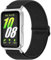 Amzpas Nylon Armband Kompatibel mit Samsung Galaxy Fit 3 Armbänder für Damen Herren, Elastische Uhrenarmband Loop Dehnbare Ersatzarmband für Samsung Galaxy Fit 3 SM-R390 (Schwarz)