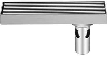 Duschrinne aus Edelstahl, befliesbar, rechteckig, mit geruchsresistenter Siphon, 20 cm, 200 mm, 1200 mm