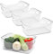 Spetebo Kunststoff Kühlschrank Organizer 25 x 18 cm transparent - 4er Set - Aufbewahrungsbox für die Küche lebensmittelecht - Lebensmittel Sortierbox Ordnungskorb Obst Gemüse Schale durchsichtig