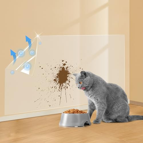 KXVXXV Klar Elektrostatische Wandschutzfolie 40 × 500 cm, Wandschutz Klebefolie Transparent, Spritzschutz Wand Schutzfolie für Wände, Küche, Möbel, Büro, Schule