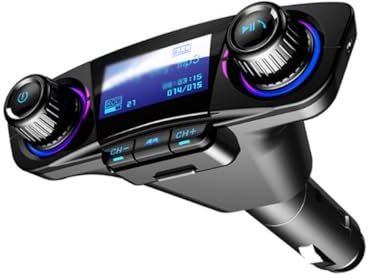 Vaguelly Fahrzeugmontierter Player Mit Led-anzeige Dual-USB-Aufladung Und Multifunktions-freisprech-Player Für Audioplayer Und Mediaplayer Schwarz