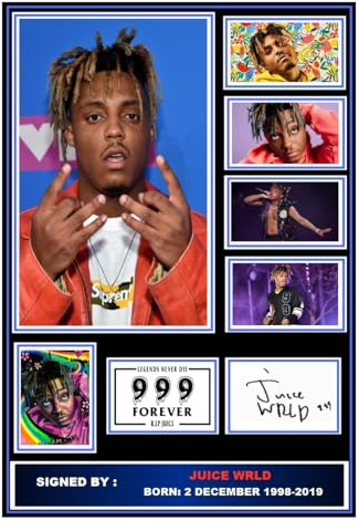 (80) Juice Wrld Rapper Rapper Music Legend Signed A4 Photograph (21 X 297 CM) Art Work Wall Art Display Great Gift Idea (REPRINT) #####