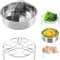 3Pcs Steamer Rack Set Stainless Steel Egg Steamer Basket Rack Divider for Pressure Cooker Instant Pot