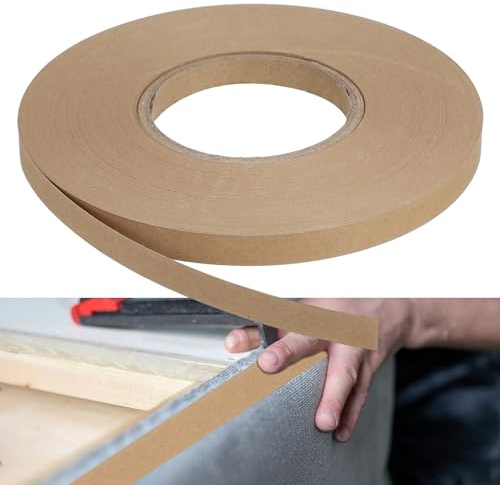 sourcing map Polsterstreifen, 1,27 cm x 70 m Rolle, Polster-Sofa-Herstellungsstreifen, Karton-Klebestreifen für Möbel, Sofa, Stuhl und Couch-Kanten, Braun