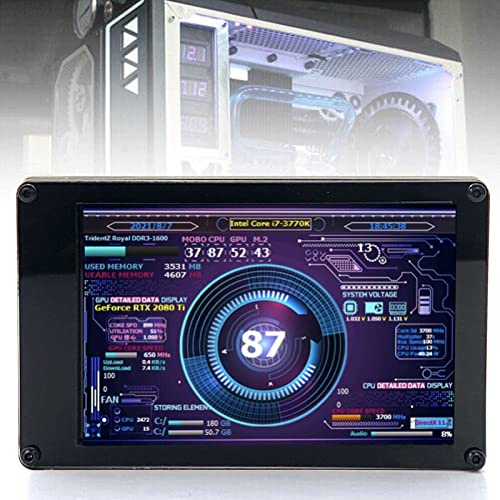 SustVita PC Temperature Monitor Display, 3.5 Inch USB Mini Screen with AIDA64 CPU Data Monitor, Ideal for Monitoring Computer Hardware Performance