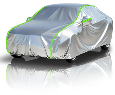 Auto Plane Abdeckung für Opel Adam 2012-2019,Autoabdeckung Wasserdicht Atmungsaktiv，Winddicht,UV-beständig, Staubdicht und Kratzfest,Allwetterschutz,Grün