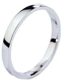Epinki Platinum PT950 Trauringe Echt, Klassiker Pärchen Ringe, Ring Platin, Gr.62 (19.7)