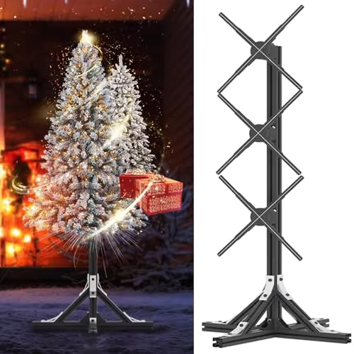Ventilatore olografico 3D da 50 cm con supporto 3 pezzi, ventilatore olografico per albero di Natale, abilitato WiFi e Bluetooth, proiettore per ventilatore olografico 3D per Natale, negozi, feste