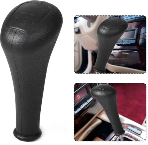Helilyco 4 Gang Schaltknauf für Mercedes W123 W124 W126 W140 W201 W202 Vintage Design Schwarz