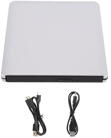 Culnflun USB 3.0 External Blu Ray Drive, Portable Aluminum Alloy CD DVD BD Burner Writer Recorder Player for Laptop PC Desktop Mac, 3D Blu-ray Disc Reading Burning Optical Drive
